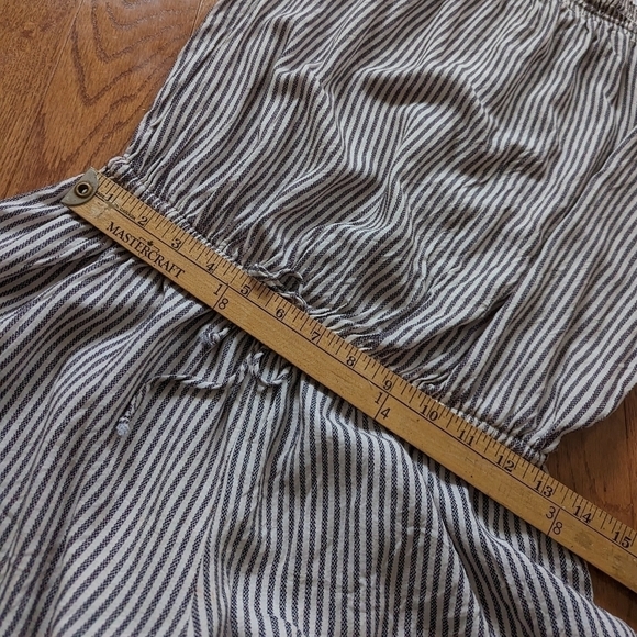 Eberjey Sea Stripe Off The Shoulder Romper Black & White Striped Medium Large - Picture 12 of 15